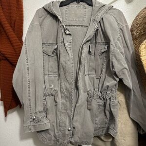 American Eagle Outfitters Green Utility Jacket